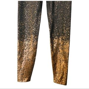 Beyond Yoga Space Dye Ombré Silver Gold High Rise Leggings Athletic Metallic